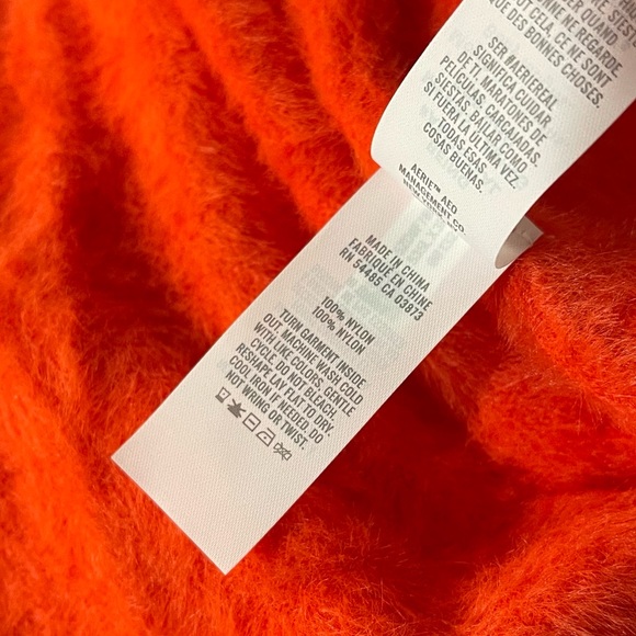 Aerie Flurry Orange Crew Sweater in Starburst Small NWT - Picture 5 of 5